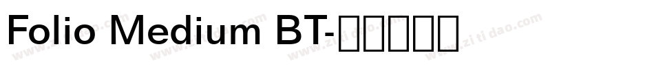 Folio Medium BT字体转换